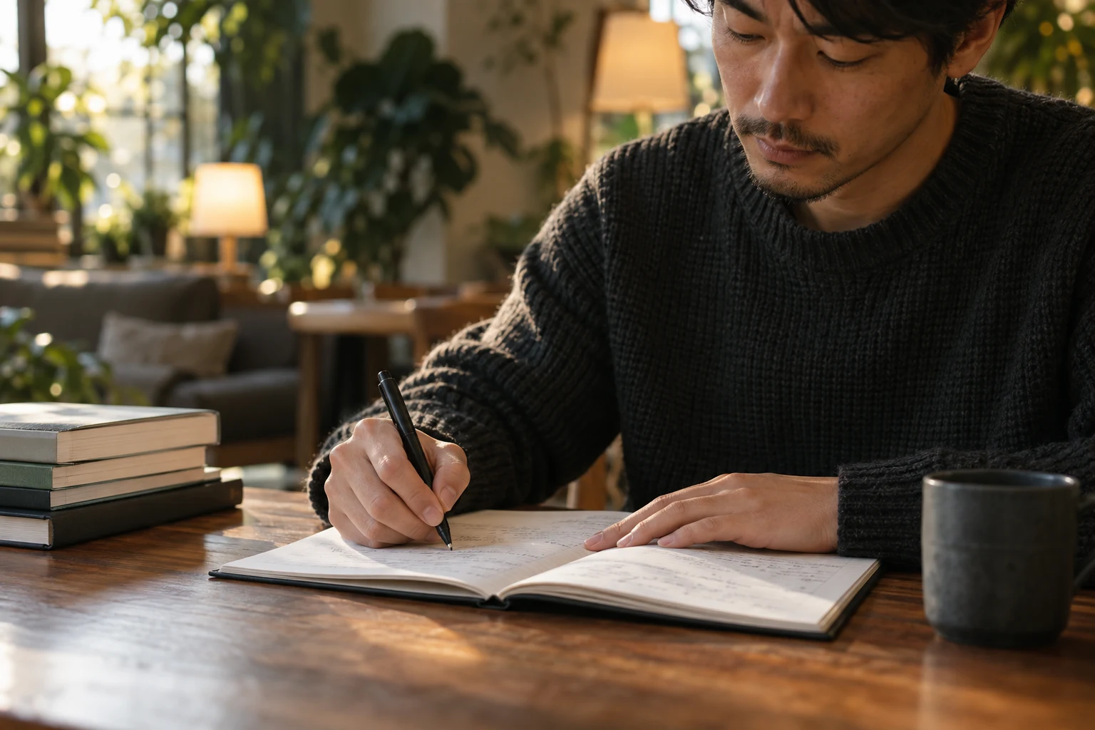 授業の準備をする講師の手元